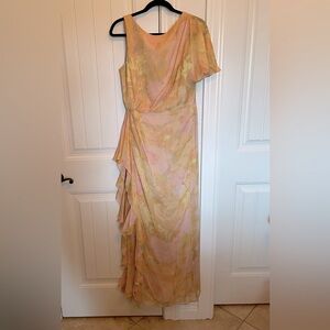Badgley Mischka Collection 100% silk maxi dress 8